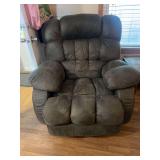 Gray Microfiber Recliner Armchair