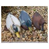 Set of Three Plastic Duck Decoys