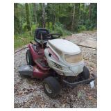 White Outdoor Riding Lawn Mower with 16.5 HP Briggs & Stratton Engine
