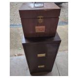Metal Two-Drawer Filing Cabinet and Porta-File Box Set