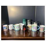 Assorted Drinking Mugs and Travel Tumblers