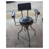 Craftsman Swivel Shop Stool with Backrest and Armrests