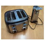 Black and Decker Four Slice Toaster and Hamilton Beach Electric Can Opener