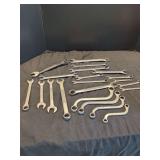 Assorted Combination and Offset Wrenches Including Craftsman and Stanley