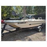 Puma Motorboat with Johnson Outboard Motor and Trailer