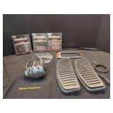 Harley-Davidson Motorcycle Floorboards, Chrome Accessories, and BikeMaster Brake Pads Lot