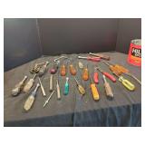 Assorted Hand Tools and Screwdrivers Lot
