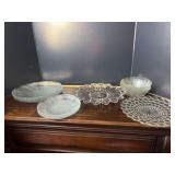 Assorted Pressed Clear Glass Tableware Collection