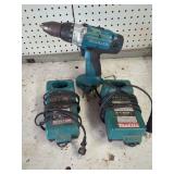 Makita 6339D Cordless Drill with Two Chargers