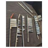 Assorted Craftsman and SK Socket Set with Rail Holders