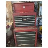 Craftsman Red Metal Stackable Tool Chest and Rolling Cabinet Combination