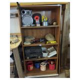 Shelf Contents with Tools, Electronics, and Hardware Assortment