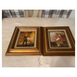 Pair of Framed Original Oil Paintings by E. Flora and Lifetime Galleries