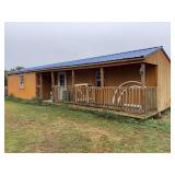 Wooden Storage Shed with Porch