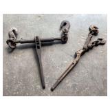Pair of Metal Load Binders with Hooks and Lever Mechanisms
