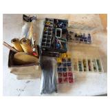 Assorted Electrical Connectors, Fuses, Cable Ties, and Hardware Lot