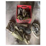 Assorted Heavy-Duty Ratchet Straps in Crate