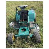 Green Riding Lawn Mower Chassis with Separate Mower Deck