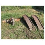 42 Inch Grader Blade and Steel Ramps Lot