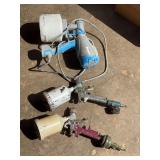 Assorted Paint Guns Including Avanti Electric and Campbell Hausfeld Pneumatic Sprayers