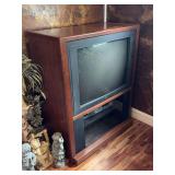 RCA Home Theatre HP Television with Nikko NR-800 Stereo Receiver in Wooden Cabinet