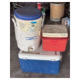 Lot of Three Insulated Coolers and Beverage Dispenser