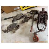 Assorted Come-Alongs, Winches, and Hoists Lot