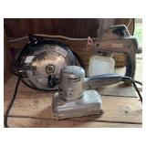 Assorted Corded Power Tools Including Black and Decker Sander, Skilsaw Circular Saw, and Krause and Becker Paint Sprayer
