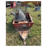 Red Utility Trailer with Miscellaneous Contents