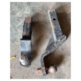 Two Steel Trailer Hitches with Balls