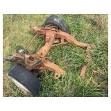Automotive Frame Subassembly with Wheels and Steering Gear