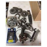 Assorted Hardware, Tools, and Grinding Discs Lot