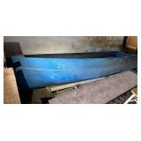 Blue Metal Jon Boat with Bench Seating