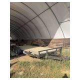Dual Axle Flatbed Utility Trailer with Wooden Deck (NO TITLE)