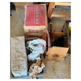 Assorted Building Materials, Concrete Mix, and Workshop Supplies