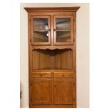 Oak Corner Curio Cabinet