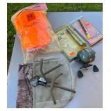 Lot of Hunting and Fishing Gear including Knight & Hale Calls and Zebco Reel
