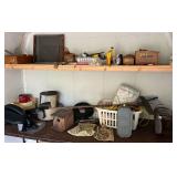 Shed Contents Assortment Including Elliptical, Step Stools, Garden Tools, and Household Goods