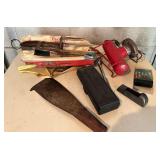 Mixed Lot of Tools, Cyclone Seed Sower, and Hardware