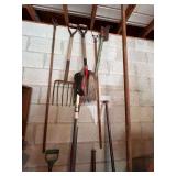 Assorted Long-Handled Yard and Garden Tools