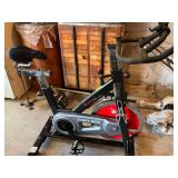 Sunny Health & Fitness Exercise Bike with Bell Dashboard 100