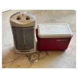 Sunbeam Electric Heater and Coleman PolyLite 28 Cooler
