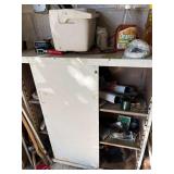 Metal Storage Cabinet with Miscellaneous Shop Hardware and Supplies