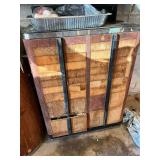 Wooden Multi-Drawer Parts Cabinet with Assorted Hardware and Supplies