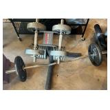 Weider Club Dumbbell Set with Rack and Curl Bar