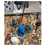 Collection of Concrete Garden Statues and Solar Pathway Light