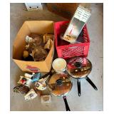 Group of Kitchenware, Revere Ware, Glassware, and Decor