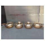 Corning Vision Amber Glass Handled Bowls Set of Four