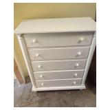 White Finish Chest of Drawers