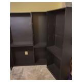 Modular Black Bookcase Units, Three Pieces